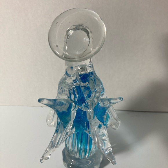 Large Art Murano Style Studio Blown Glass Paperweight Figurine Angel - Picture 2 of 7
